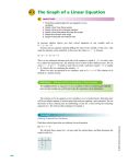 4.1 The Graph of a Linear Equation