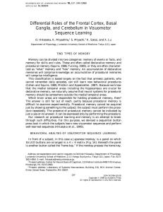 Differential Roles of the Frontal Cortex, Basal Ganglia, and