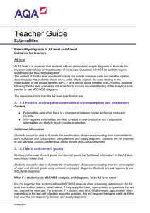 Economics AS and A-level Externalities: Teacher`s guide
