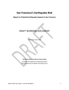 San Francisco`s Earthquake Risk - Department of Building Inspection