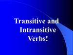 verbs transitvie and intransitive verbs