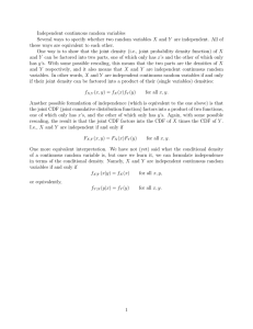 Independent continuous random variables Several - STAT-LLC