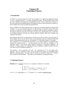 Chapter 3: Topological Spaces