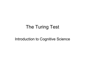 Lessons from The Turing Test - Cognitive Science Department