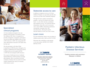 Pediatric Infectious Diseases brochure