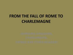 FROM THE FALL OF ROME TO CHARLEMAGNE