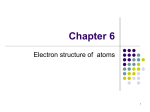 Electron Structure of Atoms Notes