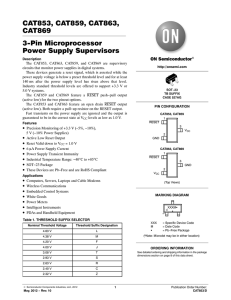 CAT853 - 3-Pin Microprocessor Power Supply