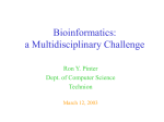 Bioinformatics: a Data Centric Perspective