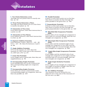 Postulates and Theorems