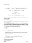 Central Limit Theorem: Central Limit Theorem for Sums