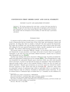 Continuous first order logic and local stability