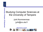 Computer Sciences at the University of Tampere