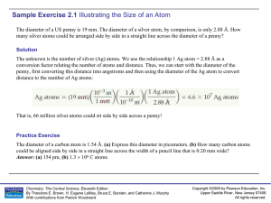 Sample Exercise 2.1 Illustrating the Size of an Atom