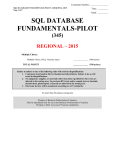 sql database fundamentals-pilot (345) regional – 2015