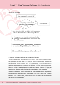 Module 7 Drug Treatment for People with Hypertension