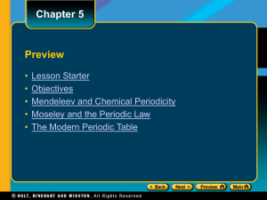 Chapter 5 Section 2 Electron Configuration and the Periodic Table