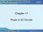 Chapter 17: Power in AC Circuits