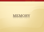 memory types Following are the different types of memory