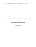 Research Paper: Information Technology for the Health Professions
