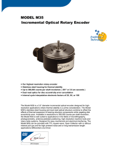 MODEL M35 Incremental Optical Rotary Encoder