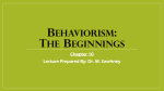 Chapter 10 Behaviorism
