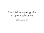 The total free energy of a magnetic substance