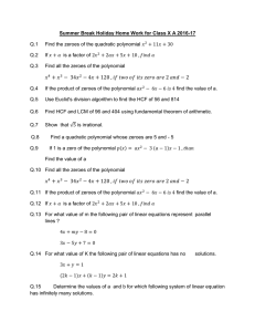 Homework for Maths For Classes VII to XII