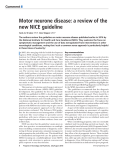 Motor neurone disease: a review of the new NICE guideline