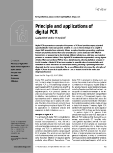 Principle and applications of digital PCR