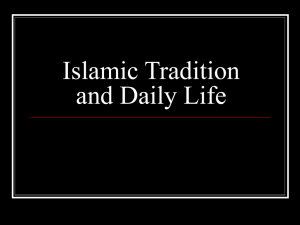 Islamic Tradition and Daily Life