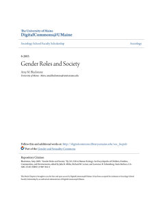 Gender Roles and Society - Digital Commons @ UMaine