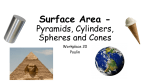 Surface Area - Pyramids, Cylinders, Spheres and Cones