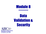 Data Validation and Security