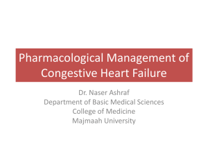 Pharmacological Management of Congestive Heart Failure