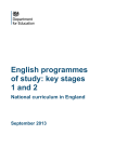 English programmes of study: key stages 1 and 2