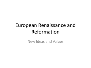 European Renaissance and Reformation