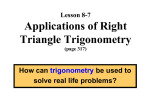 Chapter 8 Right Triangles (page 284)
