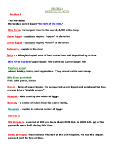 Chapter 4 Ancient Egypt Notes