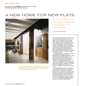 a new home for new plays - Lighting and Sound America