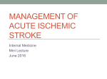 Management of Acute stroke - UC Irvine`s Department of Medicine