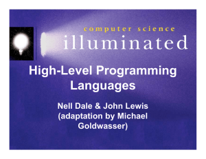 High-Level Programming Languages