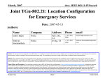 Emergency services location configuration protocols
