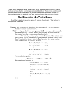 The Dimension of a Vector Space
