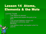 Ch L14 Atoms Elements the Mole