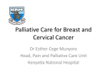 Palliative Care for Breast and Cervical Cancer