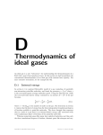 Thermodynamics of ideal gases