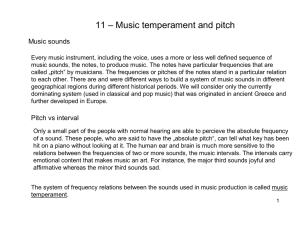 11 – Music temperament and pitch