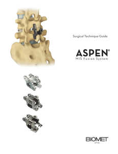 Aspen MIS Fusion System Surgical Technique