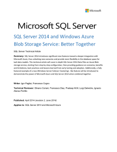 SQL2014 and Azure xStore Integration